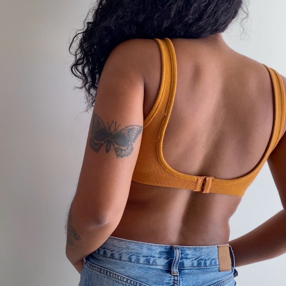 Gold Ribbed Bralette - Picture 2 of 2